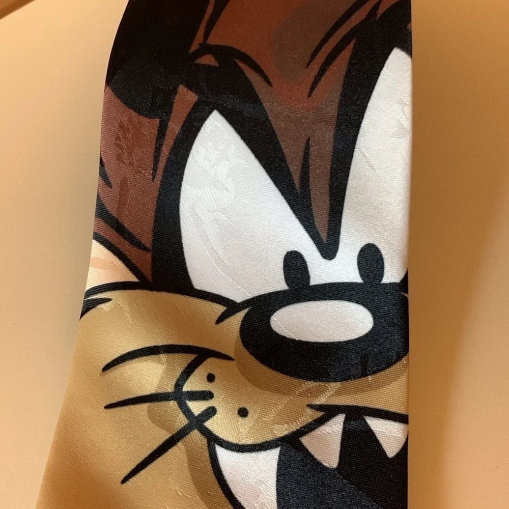 Vintage Looney Tunes Stamp Collection Taz Lick necktie with Bugs Bunny New